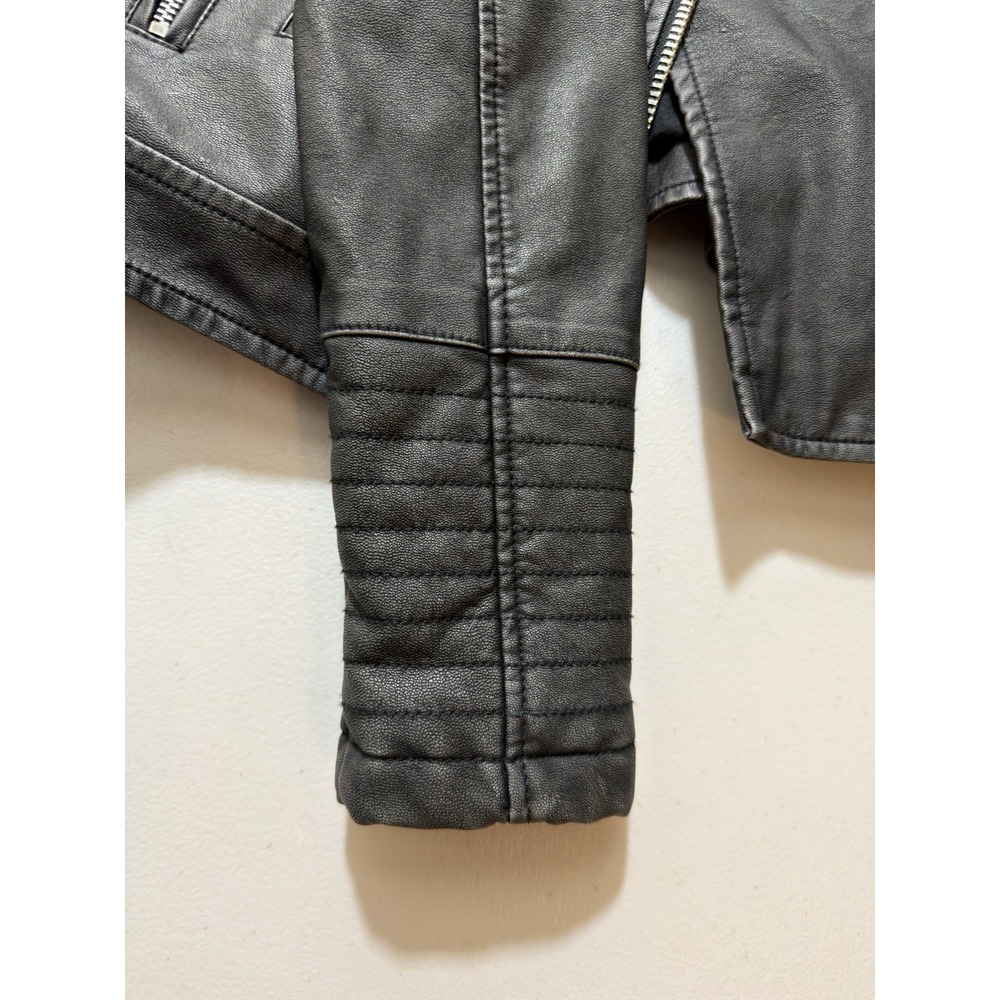 Altar'd State Jacket Women's Size XS Black Faux Leather Biker Motto Streetwear - Picture 14 of 16